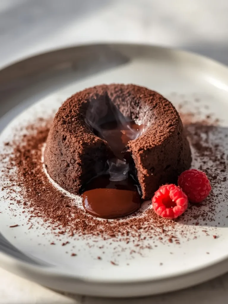 air fryer chocolate lava cake valentine