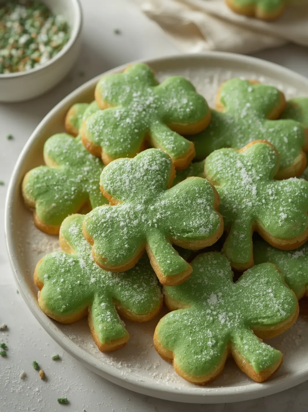 air fryer shamrock cookies