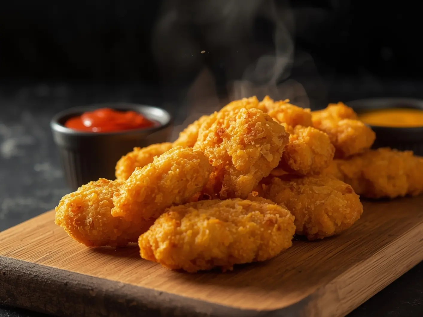 Air Fryer Dino Nuggets: Golden-brown dinosaur shaped nuggets in an air fryer basket, looking extra crispy and delicious.