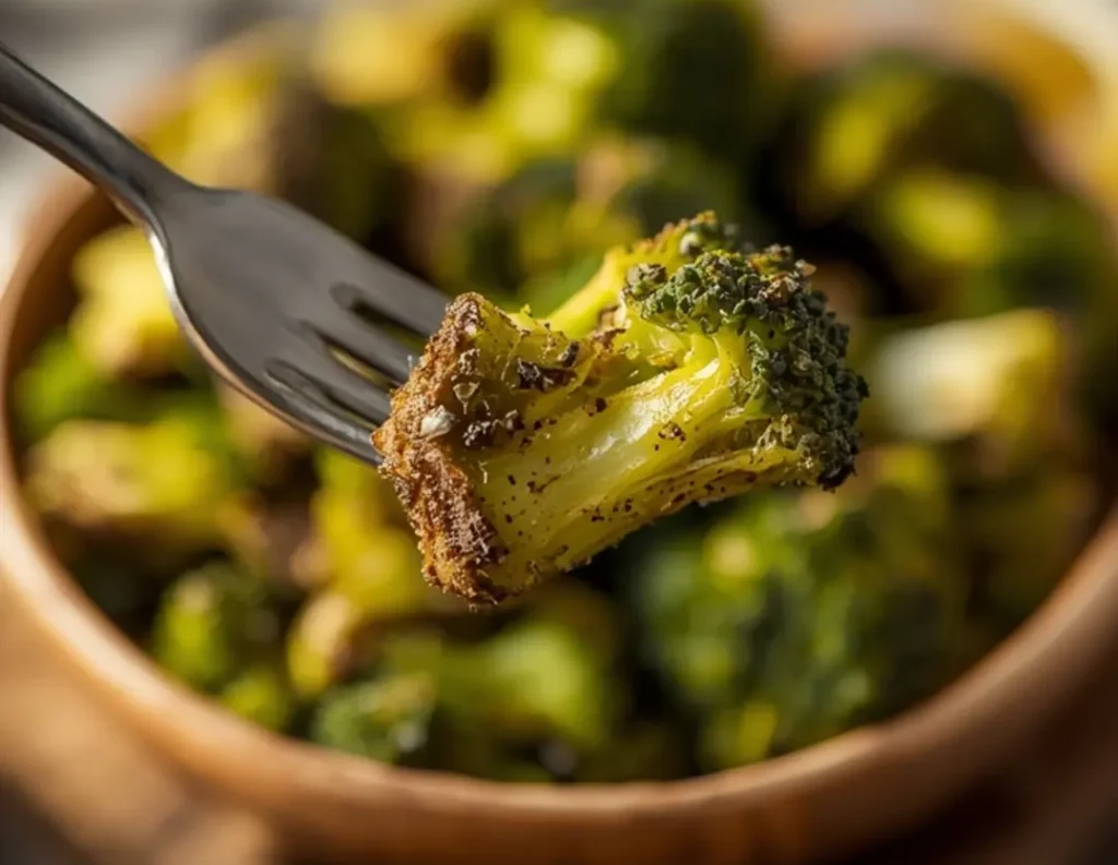 Air Fryer Frozen Broccoli prep steps