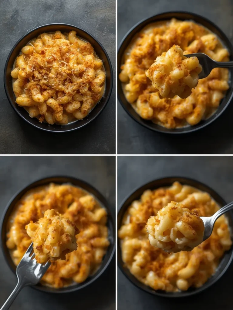Air fryer Viral Mac and Cheese prep steps