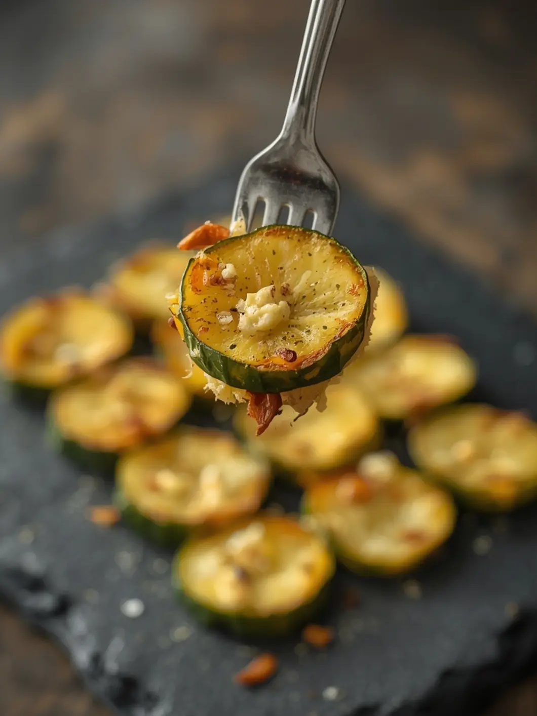Baked cucumber slices healthy ingredients
