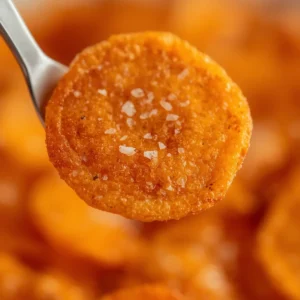 Air Fryer Carrot Chips Crispy: Golden crispy air fryer carrot chips with a crunchy texture and sea salt specks.