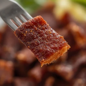 air fryer chicken jerky: Crispy air fryer chicken jerky strips with smoky paprika coating and lean protein texture.