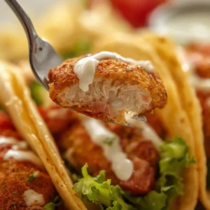 air fryer chicken tacos healthy: Crispy golden chicken taco with fresh lettuce and tomatoes, perfect Air Fryer Dinners meal