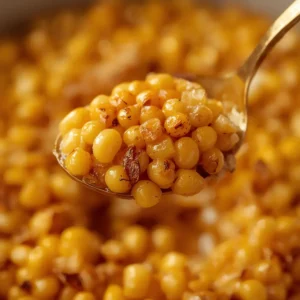 Air Fryer Corn: Close-up of golden, crispy air fryer corn kernels with buttery shine and charred edges.