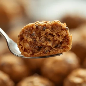 air fryer energy bites: Crispy golden air fryer energy bites on a plate showing oat texture and chia seeds
