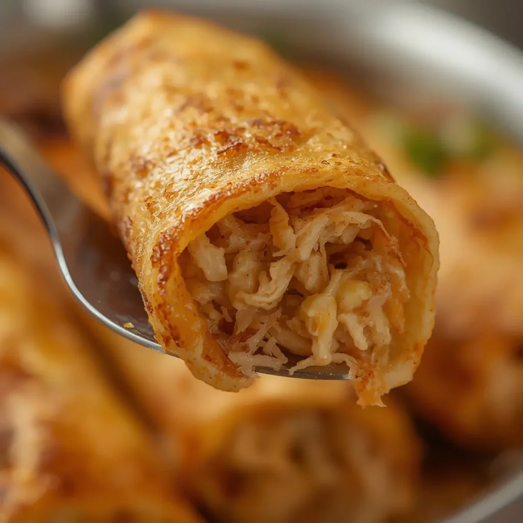 air fryer flautas chicken: Crispy golden air fryer chicken flautas with shredded chicken filling and flaky tortilla texture.