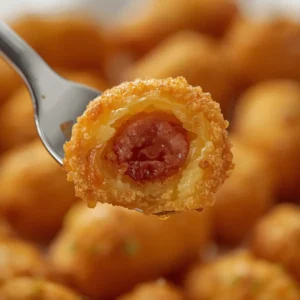 air fryer mini corn dogs party: Golden crispy mini corn dogs in air fryer basket with crunchy cornmeal coating and juicy sausage centers.