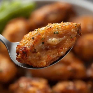 air fryer ranch chicken wings: Golden brown crispy air fryer ranch chicken wings on a plate with fresh parsley garnish.