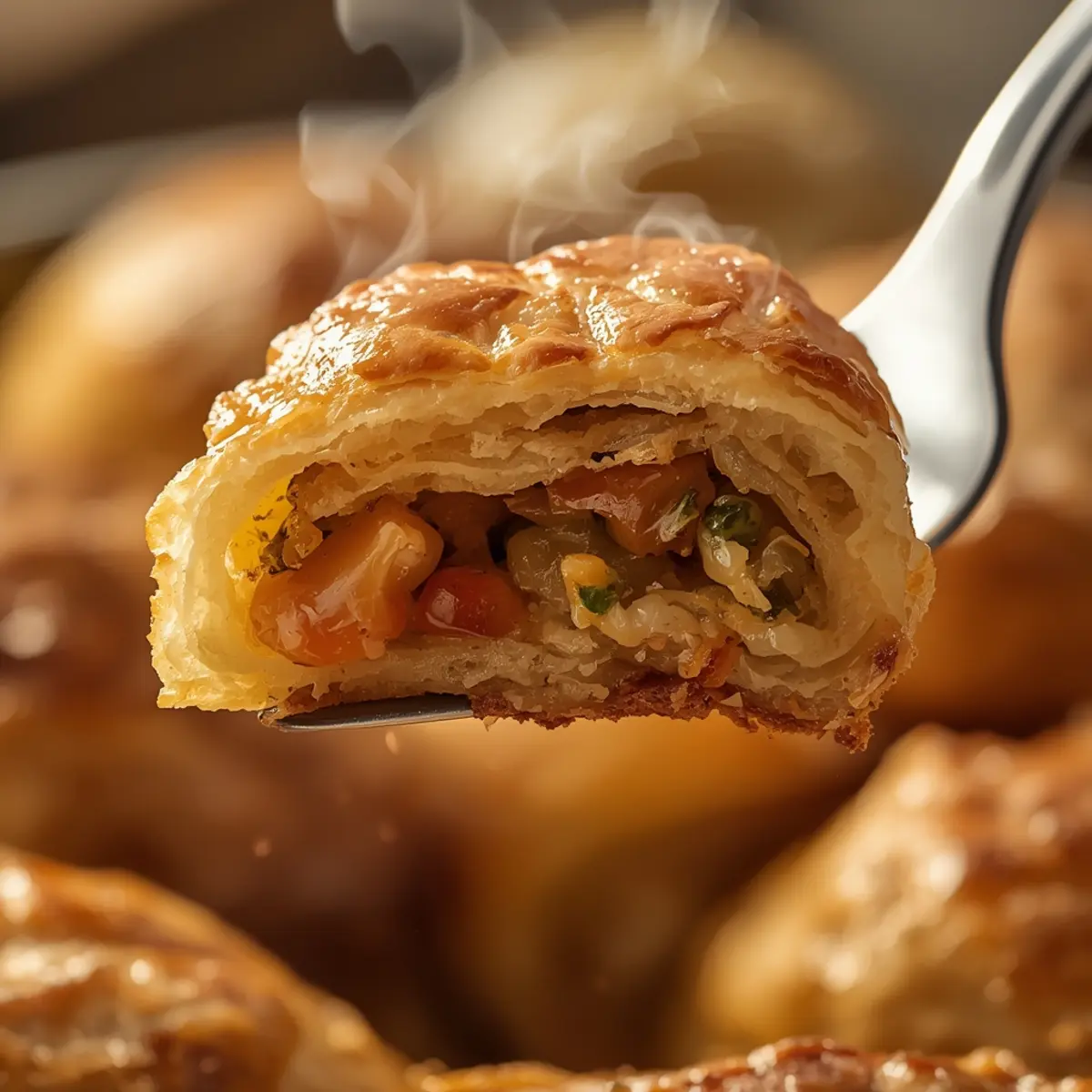 Air Fryer Spring Rolls: Extra crispy golden brown air fryer spring rolls with flaky pastry and visible vegetable filling on a plate