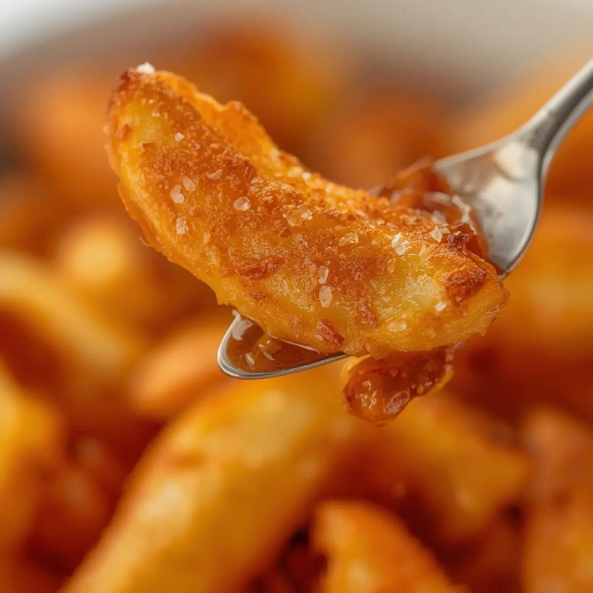 Air Fryer Sweet Potato Fries: Golden crispy air fryer sweet potato fries in a basket with visible steam and seasonings