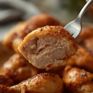 Air Fryer Whole Chicken: Crispy golden air fryer whole chicken with paprika-seasoned skin and juicy meat visible