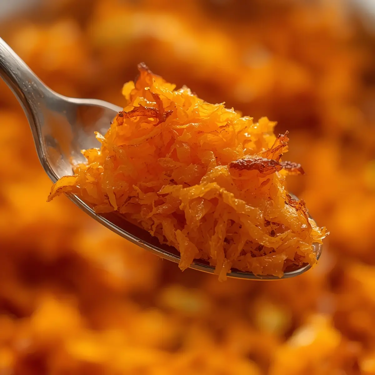 Sweet Potato Hash Browns: Crispy golden shredded sweet potato hash browns piled high in an air fryer basket with crunchy edges