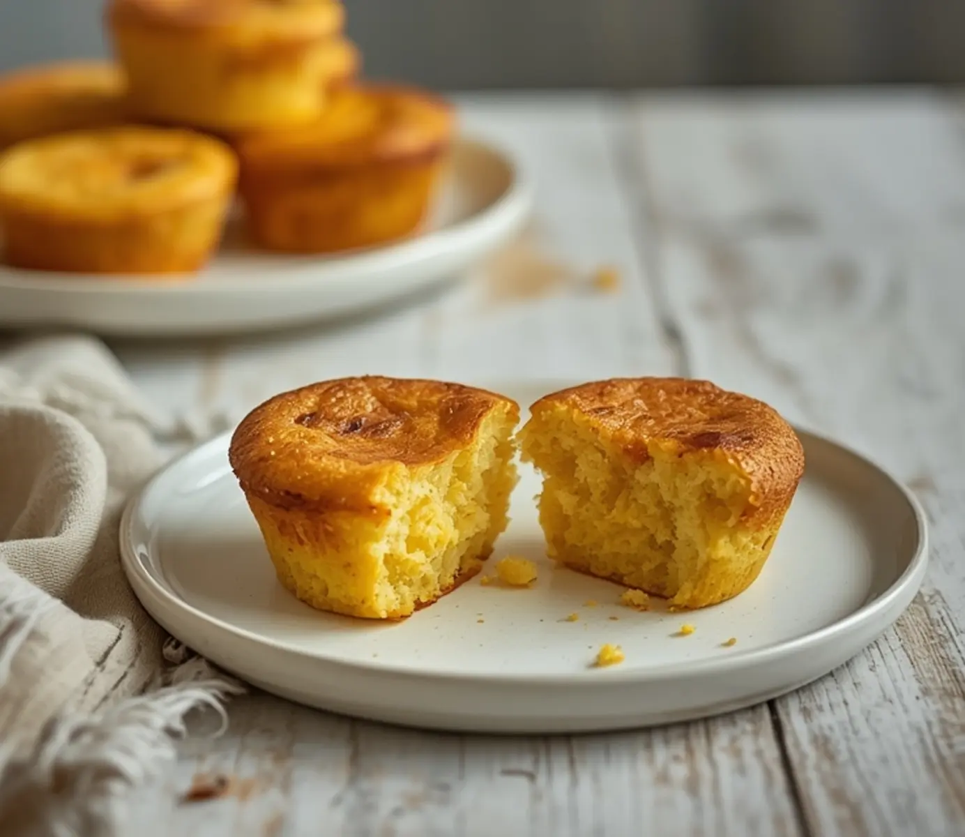 air fryer cornbread muffins: Golden cornbread muffins with crisp edges in an air fryer basket, perfect for baking sweets.