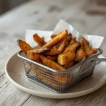 air fryer eggplant fries: Golden air fryer eggplant fries with crispy edges on a plate, perfect Crispy Air Fryer Sides.