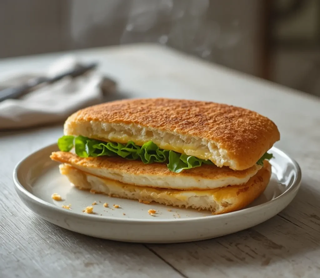 air fryer fish sandwich: Golden crispy air fryer fish sandwich on a brioche bun with flaky interior and fresh lettuce, perfect for dinner.