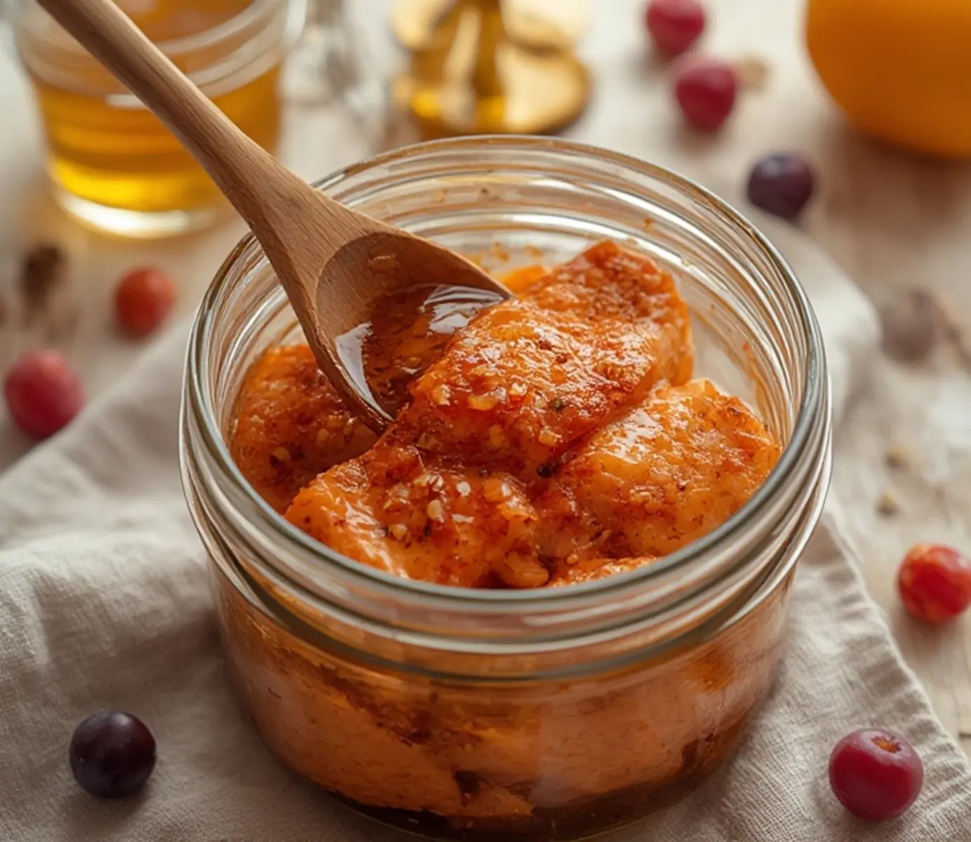 air fryer honey glazed salmon: Glazed air fryer salmon fillets with a shiny honey coating and flaky pink interior.