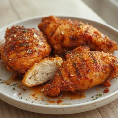 air fryer jerk chicken: Crispy golden air fryer jerk chicken pieces with juicy interior and visible spices.