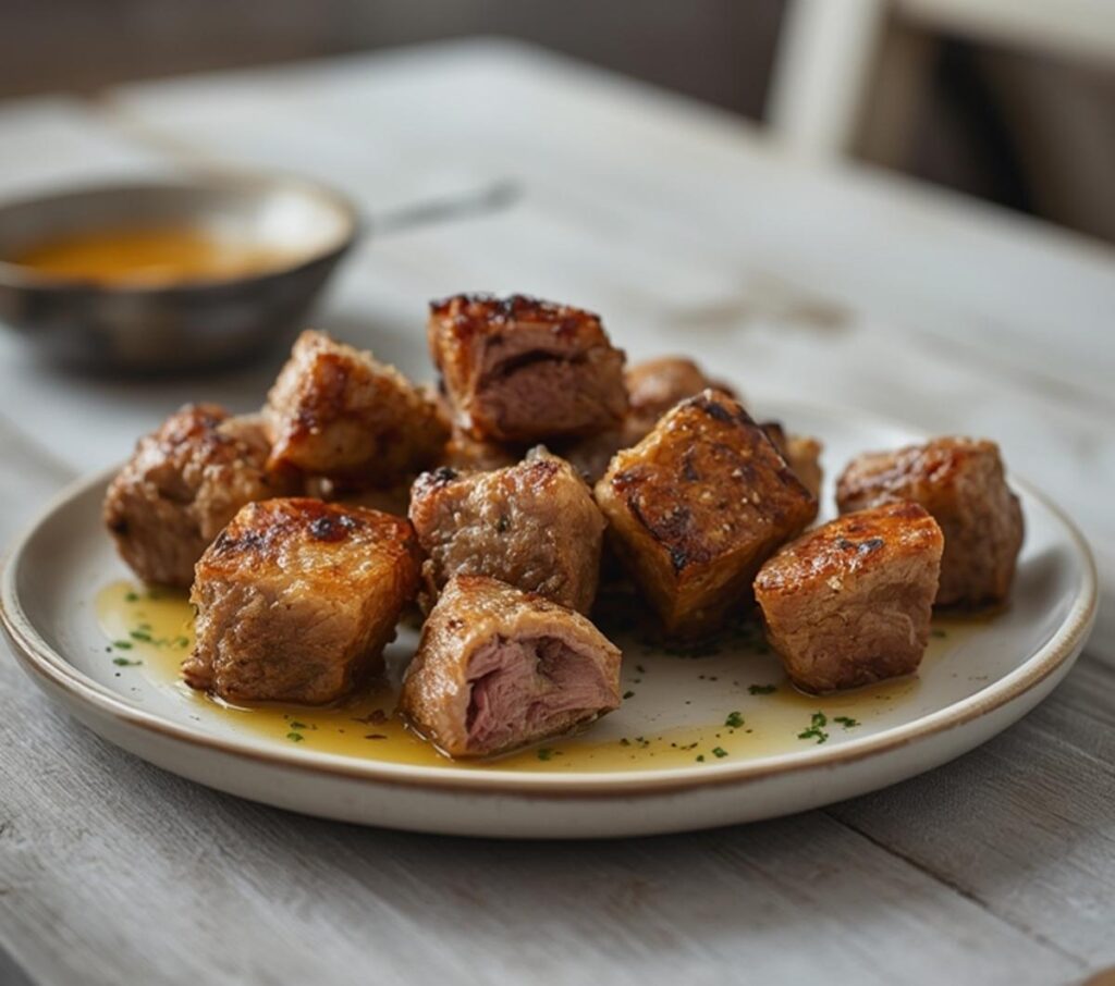 air fryer lamb souvlaki: Golden air fryer lamb souvlaki skewers with crisp edges and juicy meat, perfect for dinner.