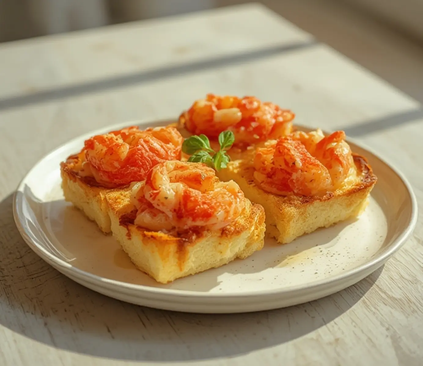 air fryer lobster roll: Golden air fryer lobster rolls with buttery toasted buns and juicy pink lobster meat on a plate.