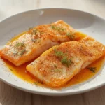 air fryer rainbow trout: Crispy skin air fryer rainbow trout fillets with a golden finish and flaky pink flesh.