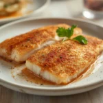 air fryer red snapper fillets: Golden crispy air fryer red snapper fillets with a flaky white interior and light seasoning.