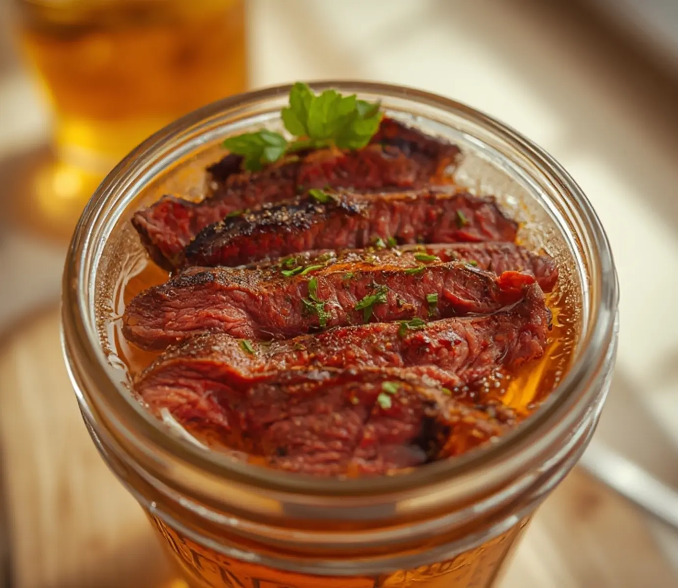air fryer skirt steak: Sizzling air fryer skirt steak with crispy edges and juicy pink center, seasoned with paprika and garlic.