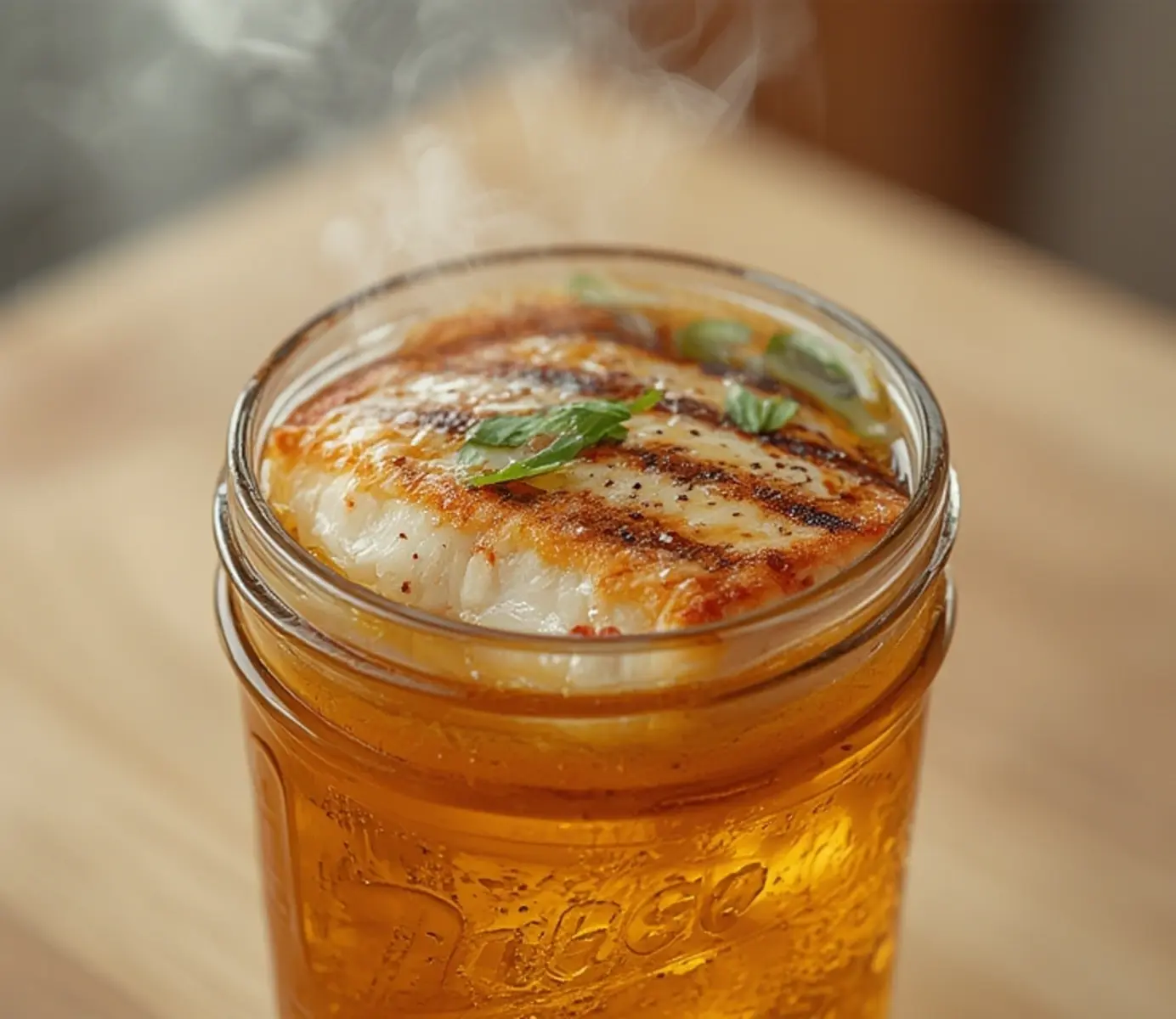 air fryer swordfish steak: Golden brown air fryer swordfish steak with crispy crust and flaky white interior on a plate.