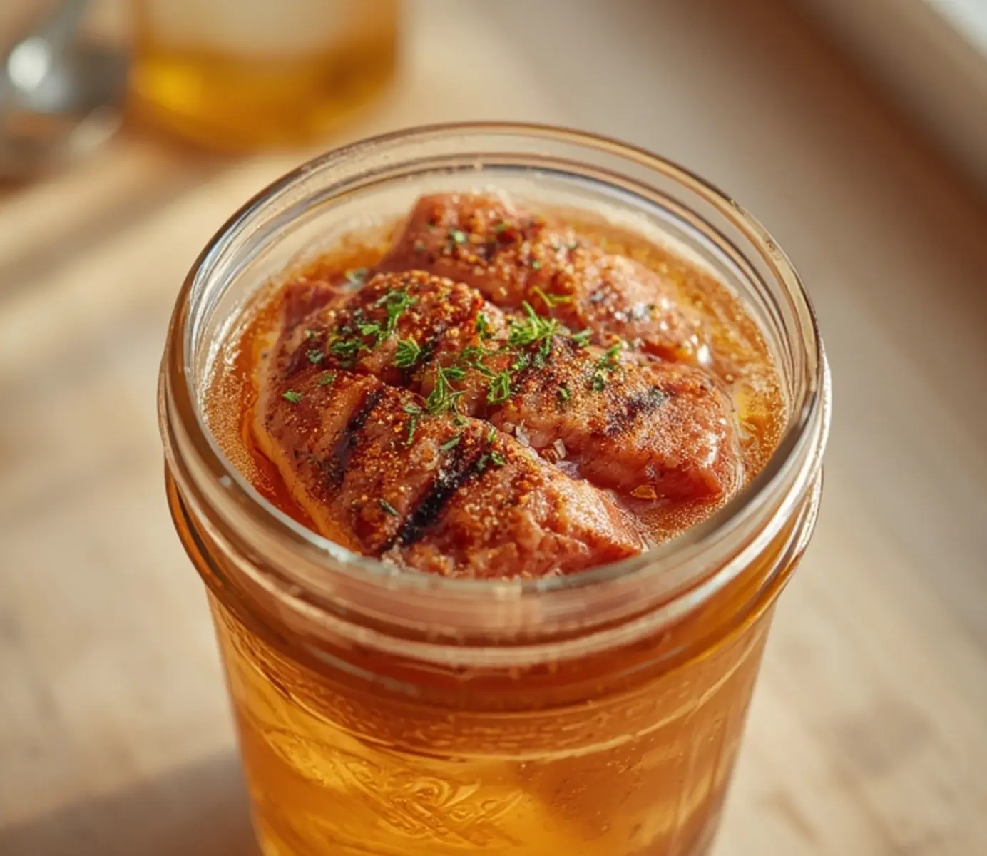 air fryer tuna steaks: Air fryer tuna steaks with a golden crust and juicy pink center on a white plate.