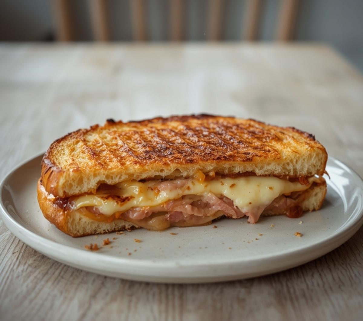 air fryer turkey panini: Golden air fryer turkey panini with melted cheese and crispy toasted bread.