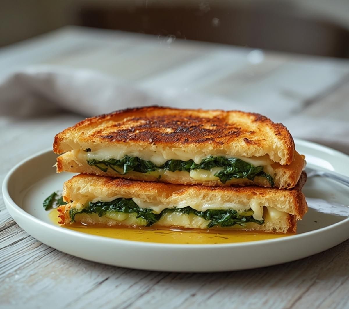 air fryer veggie panini: Golden crispy air fryer veggie panini with melted cheese and fresh vegetables on a plate.