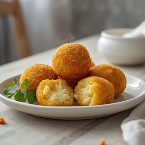 air fryer risotto balls crispy: Golden crispy air fryer risotto balls with crunchy panko coating and melted cheese center