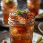 Air Fryer Salmon Steaks: Golden brown air fryer salmon steaks with crispy skin and flaky interior on a white plate