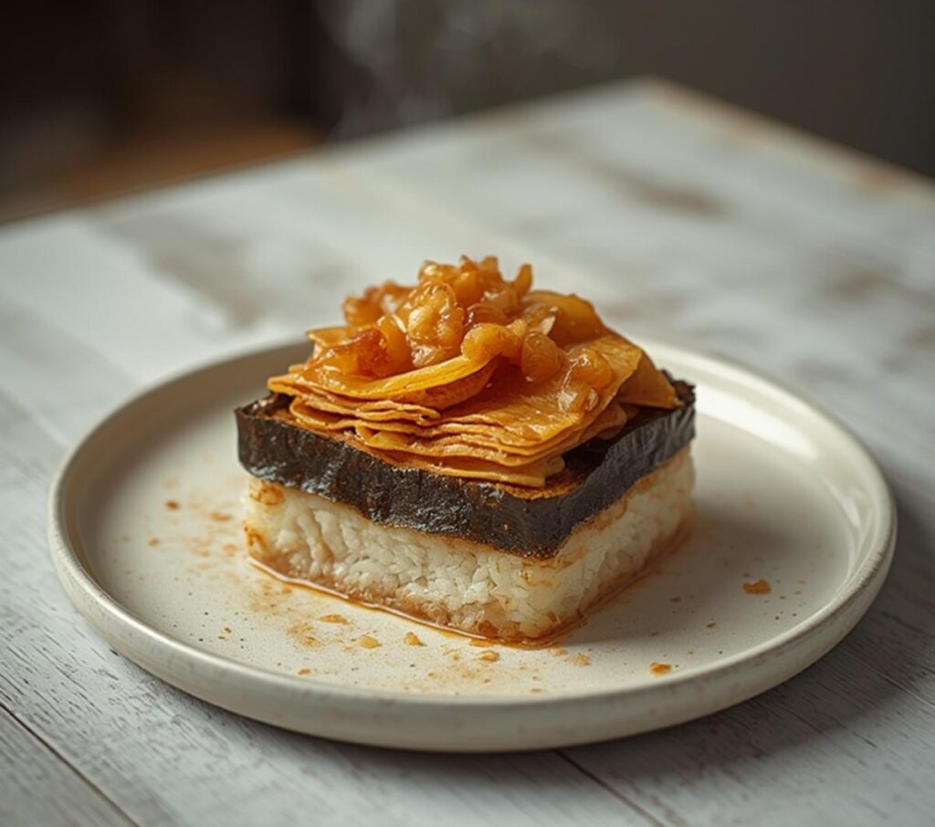 air fryer spam musubi: Crispy golden spam musubi in air fryer with nori wrap, perfect for Air Fryer Dinners.