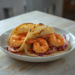 Air Fryer Spicy Shrimp Tacos: Crispy golden shrimp tacos with spicy seasoning and fresh slaw, perfect for air fryer dinners.