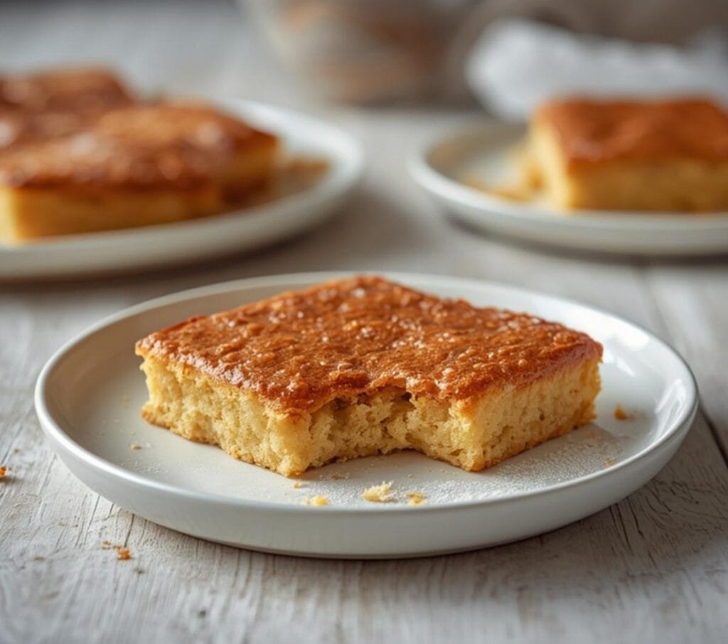 Air Fryer Sugar Cookie Bars: Golden air fryer sugar cookie bars with crisp edges and soft center on a wooden board, perfect for baking sweets.